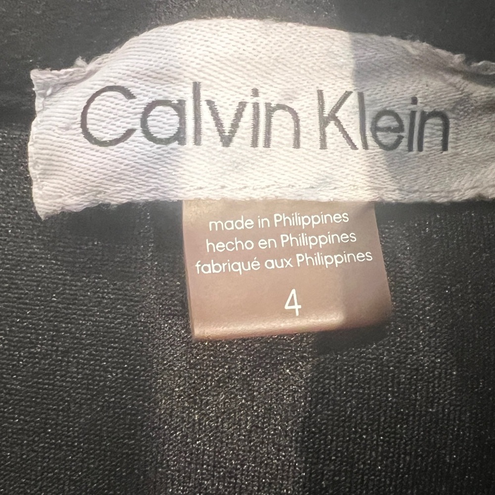 Calvin Klein Black Long Sleeve Dress with Bow Detail - Picture 2 of 2